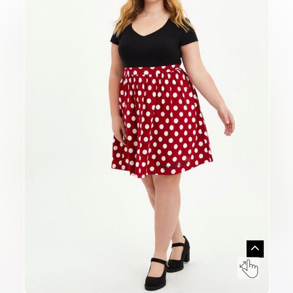 Torrid Disney Minnie Mouse Polka Dot Skater Dress size 0